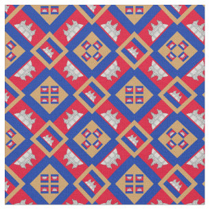 Kambodschanische Flagge & Trendy Kambodscha Fabric Stoff