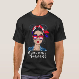 Kambodschanische Flaggensouvenirs Frau Uniform Pri T-Shirt