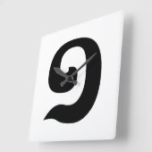 Kambodschanische Nummer 1 / Eins / ១ (Muugj) Khmer Quadratische Wanduhr (Winkel)