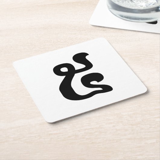 Kambodschanische Nummer 5 / Fünf / ៥ (Pram) Khmer Rechteckiger Pappuntersetzer (angewinkelt)