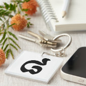 Kambodschanische Nummer 8 / Acht / ៨ (Pram Bei) Kh Schlüsselanhänger (Vorderseite rechts)