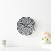 Kambodschanische Tänzer Steinschnitzuhr Runde Wanduhr (Zuhause)