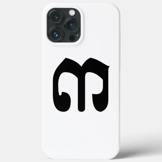 Kambodschanische Zahl 3 / Drei / ៣ (Bei) Khmer-Sch Case-Mate iPhone Hülle (Rückseite)