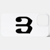 Kambodschanische Zahl 3 / Drei / ៣ (Bei) Khmer-Sch Case-Mate iPhone Hülle (Rückseite (Horizontal))