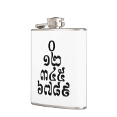 Kambodschanische Zahlen Pyramide - 0 12 345 6789 K Flachmann (Links)