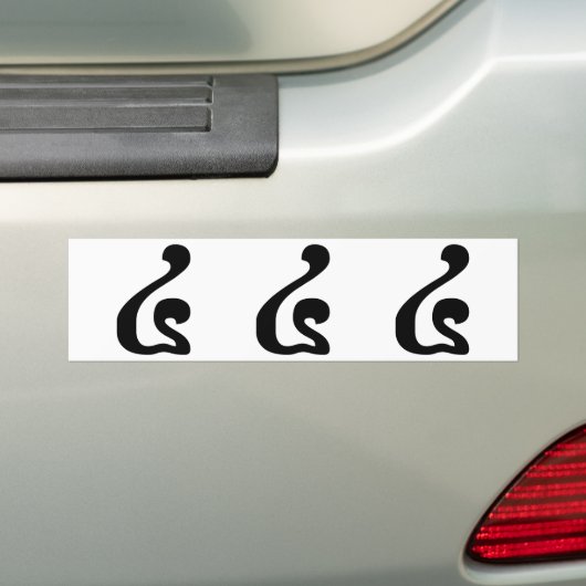 Kambodschanisches Skript Nummer 4 / Vier / ៤ (Buen Autoaufkleber (Auf Auto)