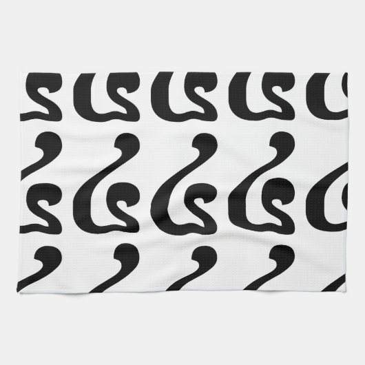 Kambodschanisches Skript Nummer 4 / Vier / ៤ (Buen Geschirrtuch (Horizontal)