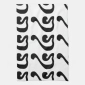 Kambodschanisches Skript Nummer 4 / Vier / ៤ (Buen Geschirrtuch (Vertikal)