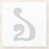 Kambodschanisches Skript Nummer 4 / Vier / ៤ (Buen Glasuntersetzer (Rückseite)