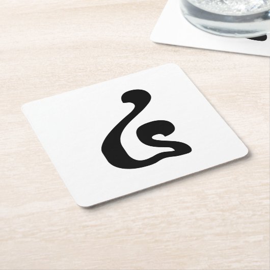 Kambodschanisches Skript Nummer 4 / Vier / ៤ (Buen Rechteckiger Pappuntersetzer (angewinkelt)