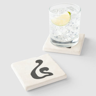 Kambodschanisches Skript Nummer 4 / Vier / ៤ (Buen Steinuntersetzer