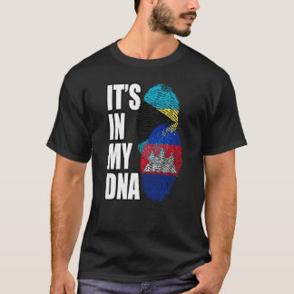 Kambodschanisches und bahamianisches DNA-Flaggenge T-Shirt