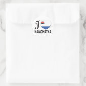 Kamchatka-Liebe Runder Aufkleber (Tasche)