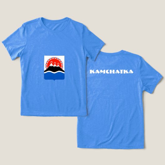 Kamchatka Special Geschenk Blue Tourist Classic Tri-Blend Shirt (Design Vorderseite & Rückseite)