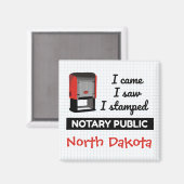 Kame Saw geprägte Notary Public Briefmarke North D Magnet (Vorderseite/Rückseite)