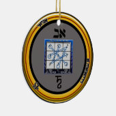 kamea Saturn-Talisman Keramik Ornament (Rechts)