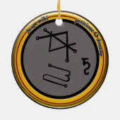 kamea Saturn-Talisman Keramik Ornament (Hinten)