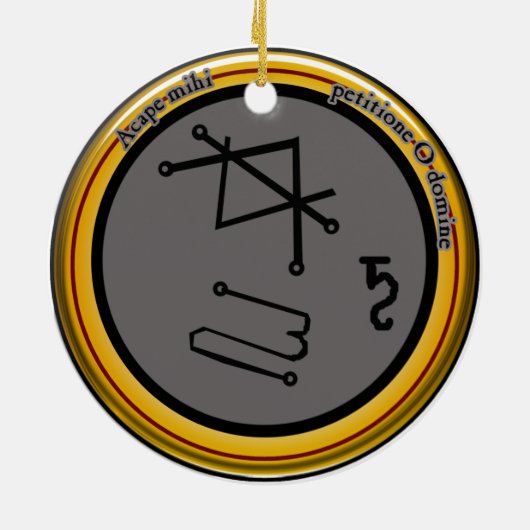 kamea Saturn-Talisman Keramik Ornament (Hinten)