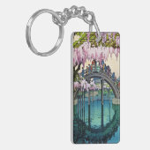 Kameido-Brücke von Hiroshi Yoshida shin hanga Schlüsselanhänger (Vorderseite links)