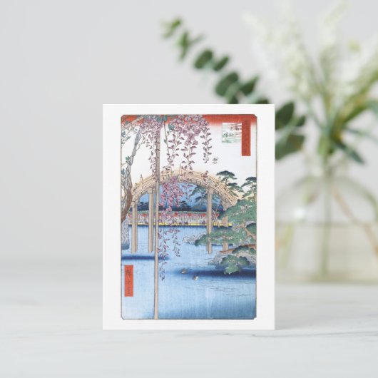 Kameido Shrine Frische Pasta machen Postkarte (Stehend Vorderseite)