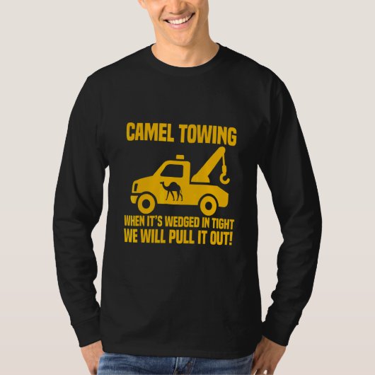 Kamel Abschleppen Retro Kamel Abschleppen Hallo T-Shirt (Vorderseite)
