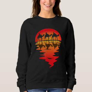 Kamel Arabische Wüste Vintage Sonnenuntergang Kame Sweatshirt