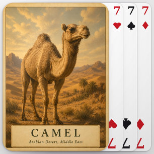 Kamel Arabische Wüste VINTAGE Spielkarten