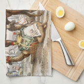 Kamel, arabisches Kamel oder Dromedar Geschirrtuch (Viertel Falte)