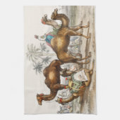 Kamel, arabisches Kamel oder Dromedar Geschirrtuch (Vertikal)