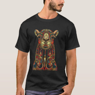Kamel Buntes Tier Liebhaber Wildnis Zoo Wüste Ar T-Shirt
