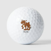 Kamel-Design mit Monogramm Golfball (Vorderseite)