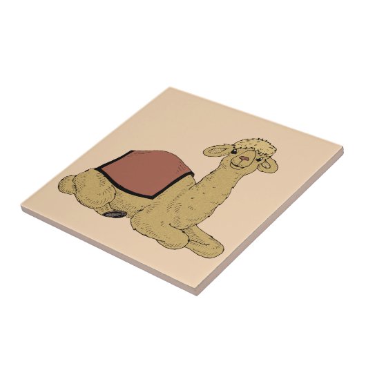 Kamel Dromedar camel dromedary Fliese (Seite)