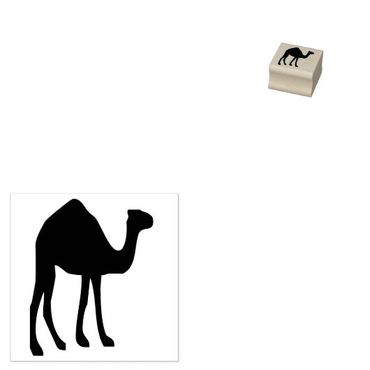 Kamel eine Höhle Wüste Silhouette heißes Klima Gummistempel (Stempel)