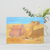 Kamel-Einladungskarte Einladung (Stehend Vorderseite)