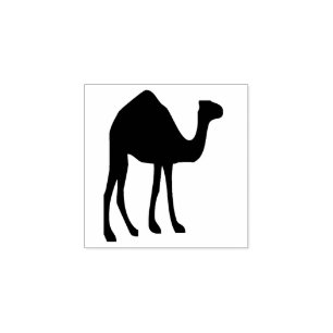 Kamel-Eintopf Wüste Silhouette heißes Klima Gummistempel