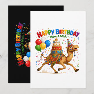 Kamel-Geburtstagsfeier-Party-Illustration Einladung