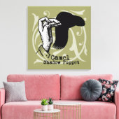 Kamel-Handpuppen-Schatten-Spiele Vintage Leinwanddruck (Insitu (Wohnzimmer))
