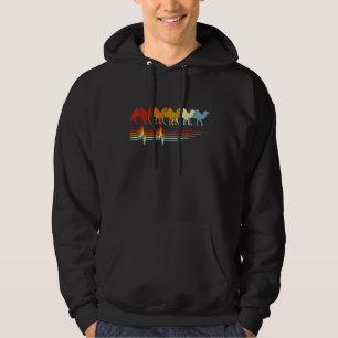 Kamel Heartbea Retro Vintage Tier Hoodie