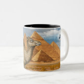 Kamel in den Pyramiden von Gizeh Zweifarbige Tasse (VorderseiteRechts)