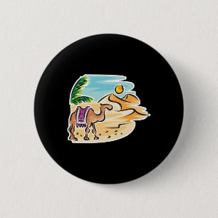 Kamel in Wüstenszene Button