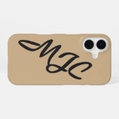Kamel individuelles Monogramm iPhone 16 Hülle (Rückseite (Horizontal))