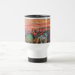 Kamel-Laufen in der Outback-Reise-Tasse Reisebecher