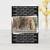 Kamel LIEBE - KEINE GRENZEN Karte (Gelbe Blume)