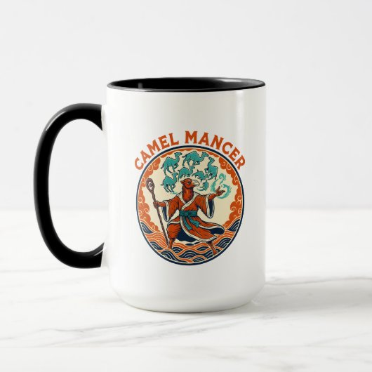 Kamel-Magier-Zauberer-Wüsten-Fantasy-Mystik-Kunst Tasse (Links)