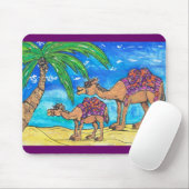 Kamel-Mama und Bub Mousepad (Mit Mouse)