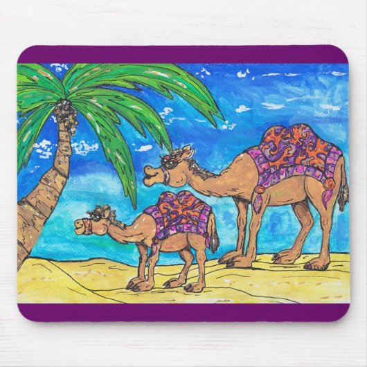 Kamel-Mama und Bub Mousepad (Vorne)