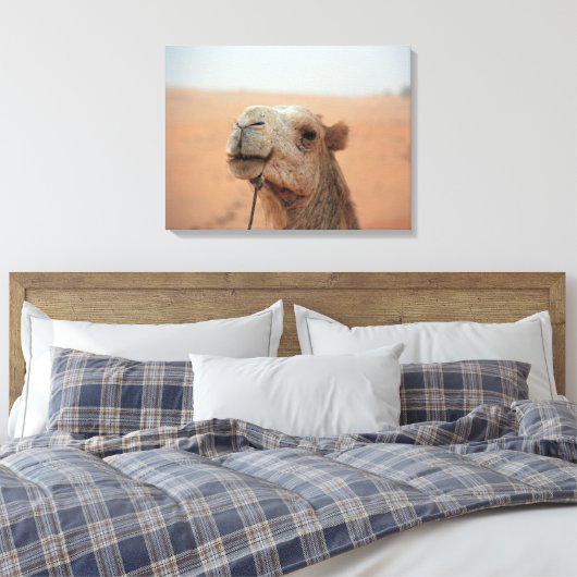 Kamel mit lustigem Ausdruck - Foto auf Leinwand (Insitu (Schlafzimmer))