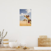 Kamel mit Pyramids Gizeh, Ägypten Poster (Küche)