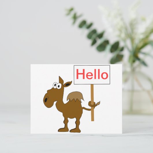 Kamel mit Signierplakette Postkarte (Stehend Vorderseite)