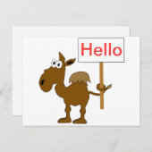 Kamel mit Signierplakette Postkarte (Vorne/Hinten)